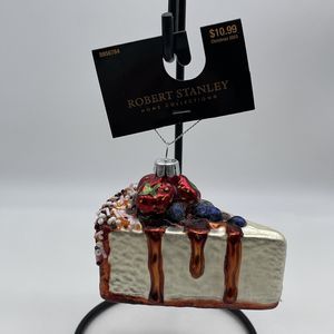 Robert Stanley Glass Ornament Pie Cheesecake Strawberries Blueberries NWT